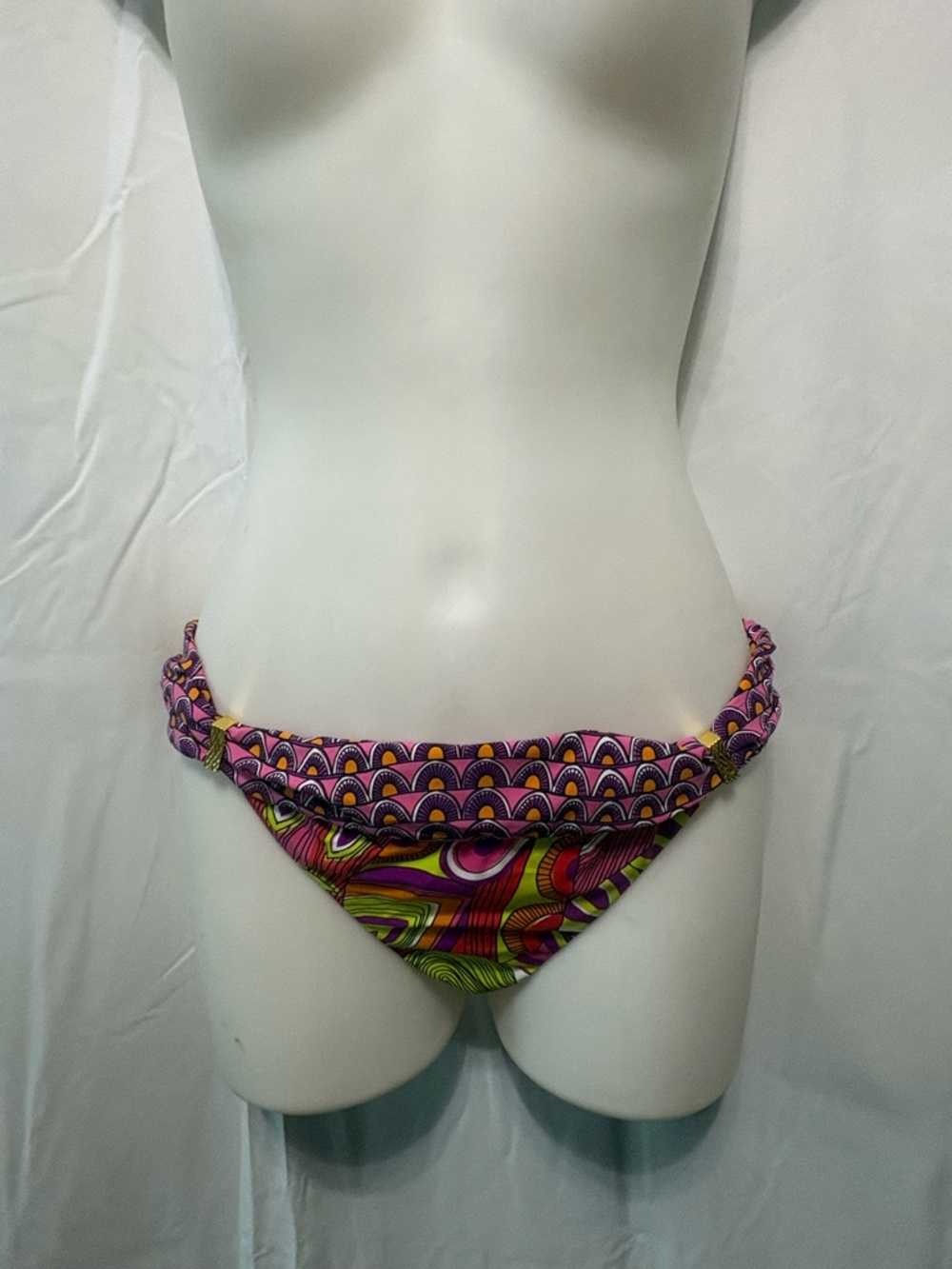 Trina Turk Pink & Green Printed Bikini Bottom